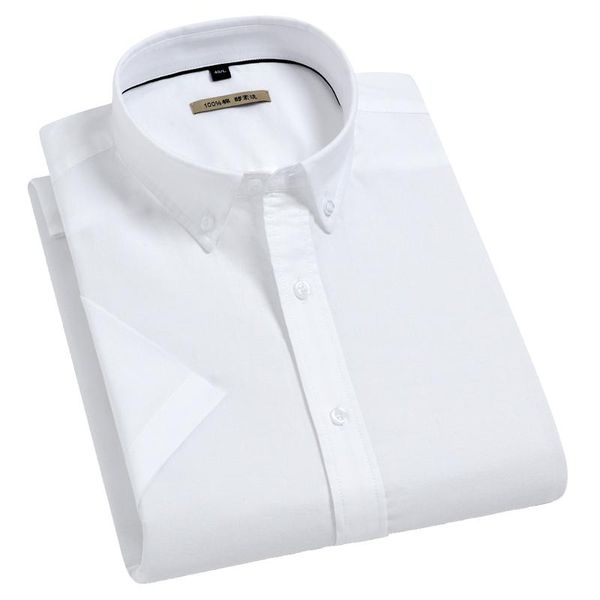 men's casual shirts summer short sleeve solid oxford pocketless standard-fit comfortable soft 100% cotton button-down shirt, White;black
men's casual shirts summer short sleeve solid oxford pocketless standard-fit comfortable soft 100% cotton button-down shirt, White;black