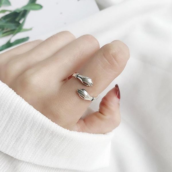 cluster rings 925 sterling silver european and american fashion jewelry love hug ring retro tide flow open adjustable, Golden;silver
cluster rings 925 sterling silver european and american fashion jewelry love hug ring retro tide flow open adjustable, Golden;silver