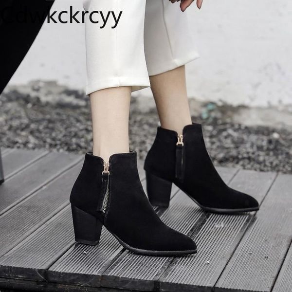 boots winter the fashion pointed thick heel black suede zipper plus velvet keep warm high women size 34-46
boots winter the fashion pointed thick heel black suede zipper plus velvet keep warm high women size 34-46