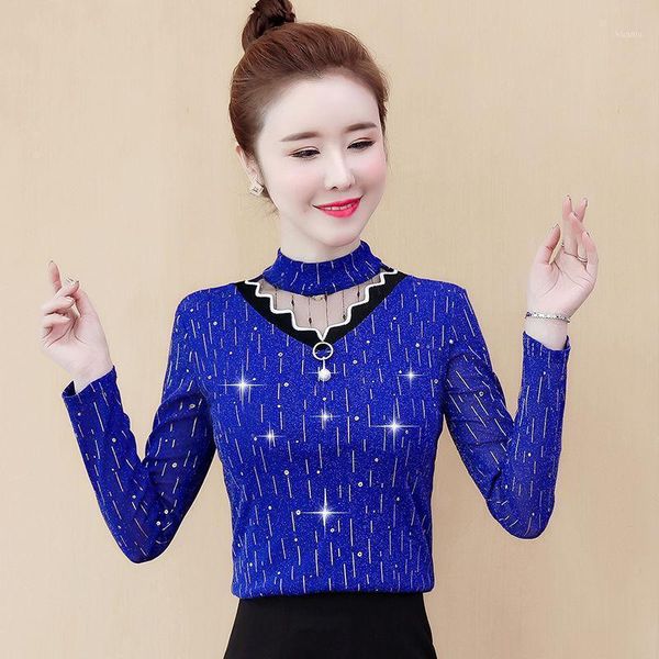 women autumn winter fashion hollow out mesh patchwork blouse lady elegant diamonds warm thick fleece shirt a317 women's blouses &, White
women autumn winter fashion hollow out mesh patchwork blouse lady elegant diamonds warm thick fleece shirt a317 women's blouses &, White