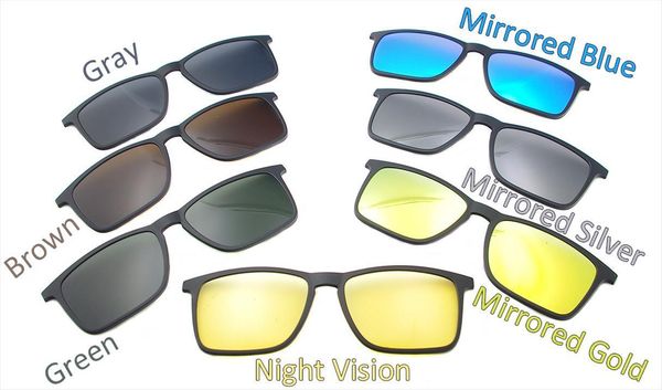 Square Magnetic Clip On With Polarized Lenses Mirror Reflection For 5512, White;black
Square Magnetic Clip On With Polarized Lenses Mirror Reflection For 5512, White;black