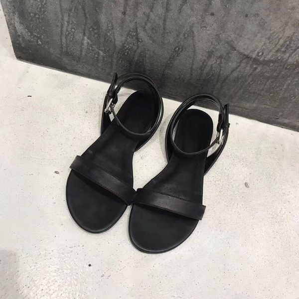 - round women solid color ankle strap summer flat outdoor casual shoes designer graffiti sandals with box, Black
- round women solid color ankle strap summer flat outdoor casual shoes designer graffiti sandals with box, Black