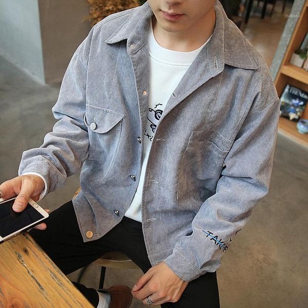 men's jackets corduroy jacket fall 2021 trend korean youth casual all-match lapel men clothing, Black;brown
men's jackets corduroy jacket fall 2021 trend korean youth casual all-match lapel men clothing, Black;brown
