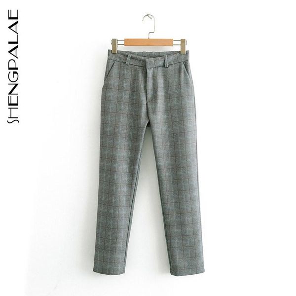 women's pants & capris shengpalae 2021 fashion summer high waist office ladies loose slimming casual straight plaid button suit za3889, Black;white
women's pants & capris shengpalae 2021 fashion summer high waist office ladies loose slimming casual straight plaid button suit za3889, Black;white