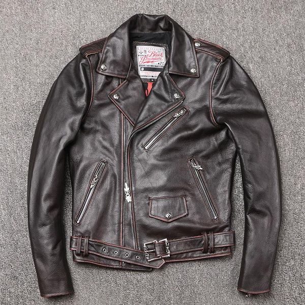 men's leather & faux genuine coat men's large lapel oblique zipper motorcycle suit layer cow jacket retro biker, Black
men's leather & faux genuine coat men's large lapel oblique zipper motorcycle suit layer cow jacket retro biker, Black