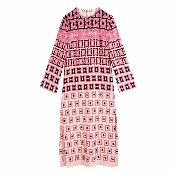 casual dresses summer women geometric printing side slit midi dress female o neck long sleeve clothes lady loose vestido d7829, Black;gray
casual dresses summer women geometric printing side slit midi dress female o neck long sleeve clothes lady loose vestido d7829, Black;gray