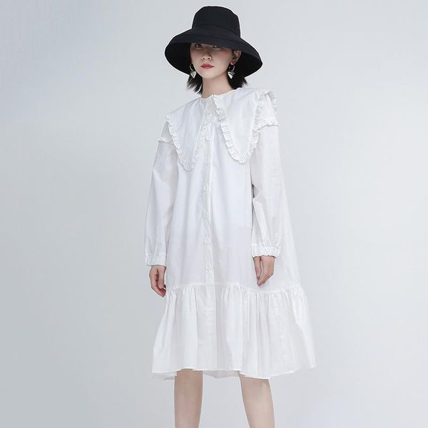casual dresses 2021 spring autumn long sleeve white loose shirt dress vintage women fashion, Black;gray
casual dresses 2021 spring autumn long sleeve white loose shirt dress vintage women fashion, Black;gray