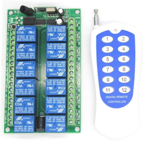smart home control 12-channel wireless remote multi-channel switch 12v 24v 5v relay receiving module led lamp
smart home control 12-channel wireless remote multi-channel switch 12v 24v 5v relay receiving module led lamp