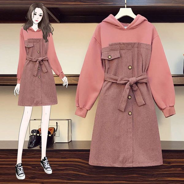 casual dresses dress big size women's fat sister hooded sweater temperament tweed plush thickened skirt qsio, Black;gray
casual dresses dress big size women's fat sister hooded sweater temperament tweed plush thickened skirt qsio, Black;gray