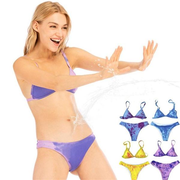 one-piece suits temperature-sensitive water discoloration bikini ladies two-piece swimsuit
one-piece suits temperature-sensitive water discoloration bikini ladies two-piece swimsuit