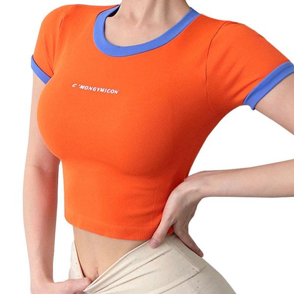 yoga outfit sport shirts solid color women workout high elastic gym running breathable short sleeve t-shirts letter print
yoga outfit sport shirts solid color women workout high elastic gym running breathable short sleeve t-shirts letter print