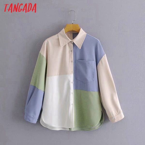 women color block spring jacket turn down collar ladies long sleeve loose oversize boy friend coat 2g14 210416, Black;brown
women color block spring jacket turn down collar ladies long sleeve loose oversize boy friend coat 2g14 210416, Black;brown