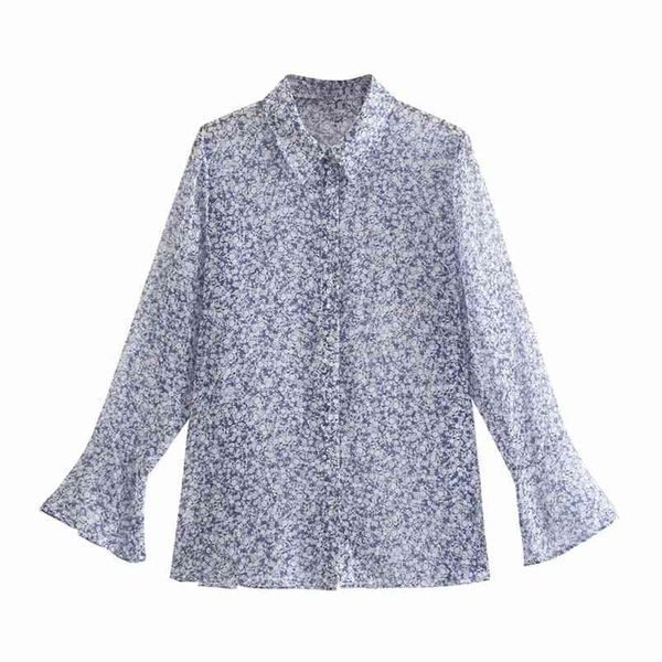women summer vintage loose shirts blouses za flare sleeve print chiffon female fashion street thin smock blusas 210513, White
women summer vintage loose shirts blouses za flare sleeve print chiffon female fashion street thin smock blusas 210513, White