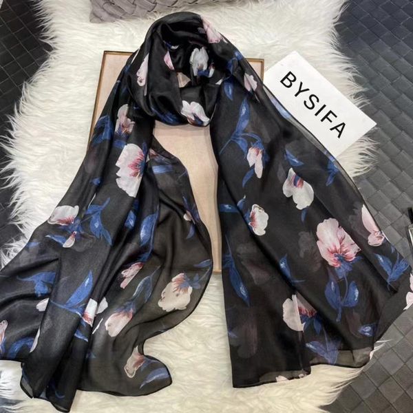 scarves fashion 100% silk scarf women black pink flower summer beach shawls cover-ups fall winter brand long neck hijabs, Blue;gray
scarves fashion 100% silk scarf women black pink flower summer beach shawls cover-ups fall winter brand long neck hijabs, Blue;gray