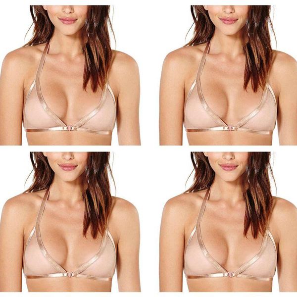 bras y166 women erotic sheer mesh triangle cup underwear bra metallic halter strap v-neck lingerie bralette front closure unpadded, Red;black
bras y166 women erotic sheer mesh triangle cup underwear bra metallic halter strap v-neck lingerie bralette front closure unpadded, Red;black