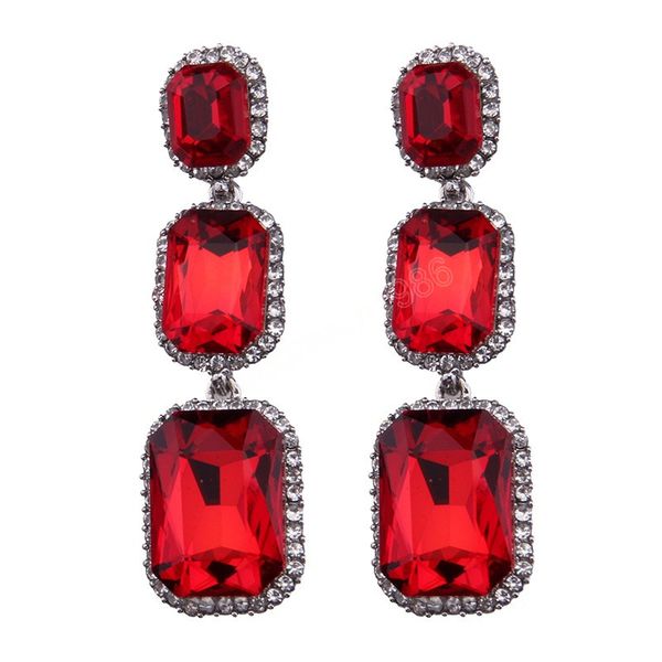 trendy color crystal long dangle earrings elegant multi layers geometric square drop earrings girls party ear jewelry, Silver
trendy color crystal long dangle earrings elegant multi layers geometric square drop earrings girls party ear jewelry, Silver