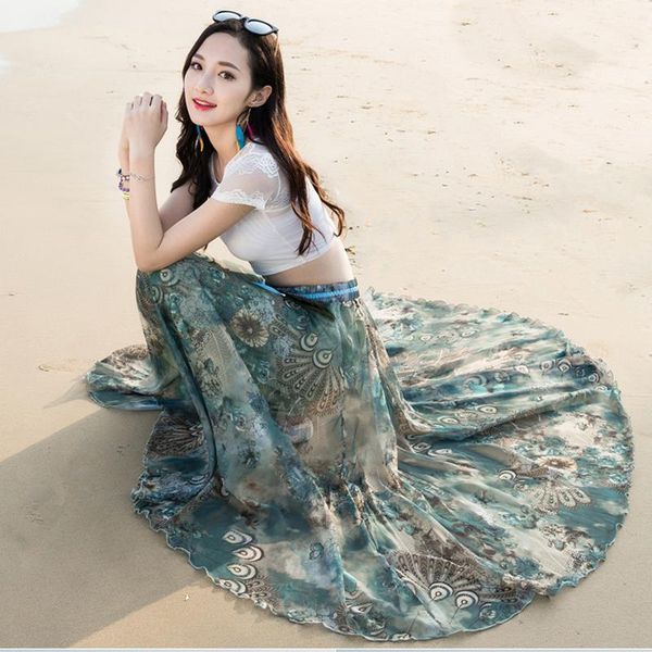 skirts womens jupe floral-skirt pendulum chiffon skirt elegant long ladies beach holiday 8m big-swing female bohemia half-long, Black
skirts womens jupe floral-skirt pendulum chiffon skirt elegant long ladies beach holiday 8m big-swing female bohemia half-long, Black