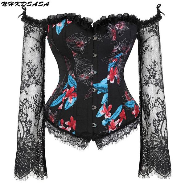 corset bustier with straps for women lingerie lace up plus size long sleeves body shaper costumes burlesque black white women's sha
corset bustier with straps for women lingerie lace up plus size long sleeves body shaper costumes burlesque black white women's sha