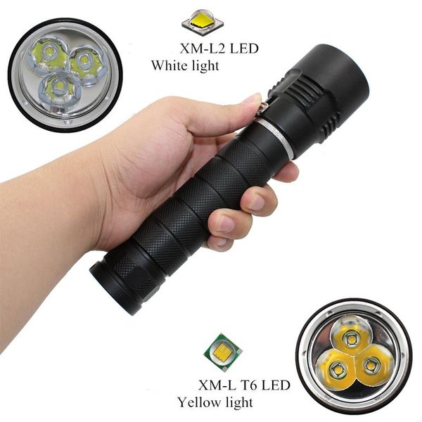 other led lighting tactical 3*l2/t6 diving underwater hunting torch white/yellow light waterproof scuba lantern
other led lighting tactical 3*l2/t6 diving underwater hunting torch white/yellow light waterproof scuba lantern