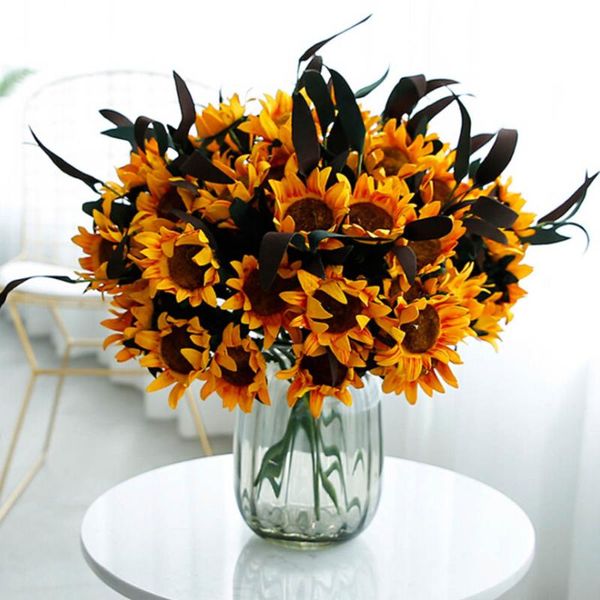 decorative flowers & wreaths 6 heads artificial fake silk sunflower bridal home wedding garden decor
decorative flowers & wreaths 6 heads artificial fake silk sunflower bridal home wedding garden decor