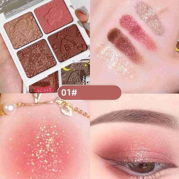 eye shadow 4 colors matte glitter cute eyeshadow palette long lasting cosmetics nude pigments n1f4
eye shadow 4 colors matte glitter cute eyeshadow palette long lasting cosmetics nude pigments n1f4