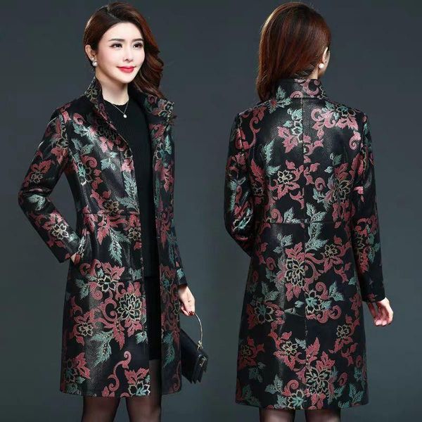 women's leather & faux women 2021 spring autumn multicolor floral print genuine coat female real sheepskin jakctes ladies long outerwea, Black
women's leather & faux women 2021 spring autumn multicolor floral print genuine coat female real sheepskin jakctes ladies long outerwea, Black
