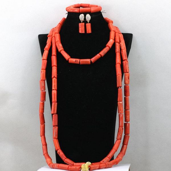 earrings & necklace 18''+40''+48'' 3 rows women african wedding bracelet set real coral beads jewelry qw483, Silver
earrings & necklace 18''+40''+48'' 3 rows women african wedding bracelet set real coral beads jewelry qw483, Silver