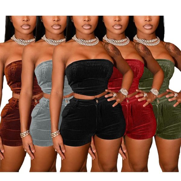 women's tracksuits hirigin fashion 2pcs women solid color plush outfits adults irregular ribbed tube off shoulder shorts with pockets, Gray
women's tracksuits hirigin fashion 2pcs women solid color plush outfits adults irregular ribbed tube off shoulder shorts with pockets, Gray