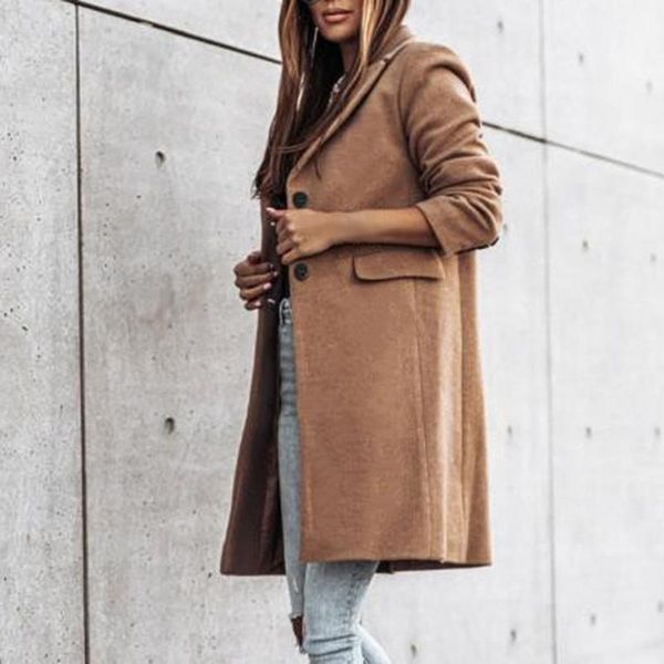women's wool & blends long sleeve two buttons women coat autumn winter flap pockets lapel warm woolen ladies clothing jackets for 2021, Black
women's wool & blends long sleeve two buttons women coat autumn winter flap pockets lapel warm woolen ladies clothing jackets for 2021, Black
