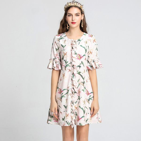 casual dresses chic floral printing enlargement sweet female sleeves 2021 summer runways frilly a733, Black;gray
casual dresses chic floral printing enlargement sweet female sleeves 2021 summer runways frilly a733, Black;gray