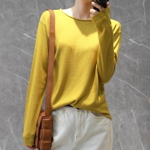 women's sweaters women 30% wool sweater skin-friendly minimalist jumper drop shoulder candy jersey fall winter daily pullover knitwear, White;black
women's sweaters women 30% wool sweater skin-friendly minimalist jumper drop shoulder candy jersey fall winter daily pullover knitwear, White;black