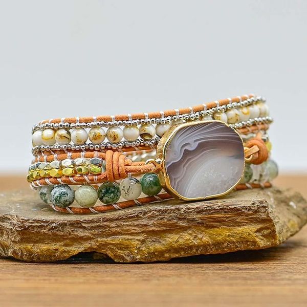 charm bracelets 4unik high end women beaded natural stones vintage leather wrap bracelet girl beach holiday femme 4un-b332, Golden;silver
charm bracelets 4unik high end women beaded natural stones vintage leather wrap bracelet girl beach holiday femme 4un-b332, Golden;silver