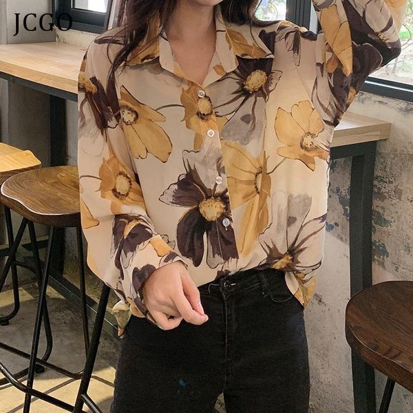 women's blouses & shirts jcgo women blouse shirt ladies floral vintage loose female casual chiffon long sleeves work office blusas, White
women's blouses & shirts jcgo women blouse shirt ladies floral vintage loose female casual chiffon long sleeves work office blusas, White