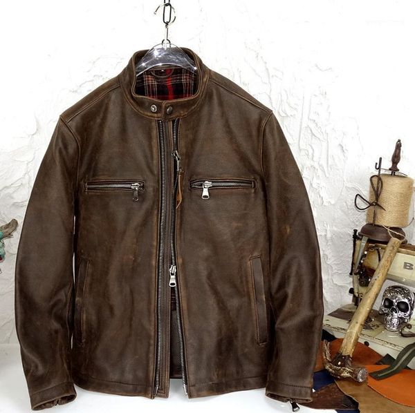 men's leather & faux american-style vintage tea core old genuine clothes warm cotton-padded retro jacket us szie, Black
men's leather & faux american-style vintage tea core old genuine clothes warm cotton-padded retro jacket us szie, Black
