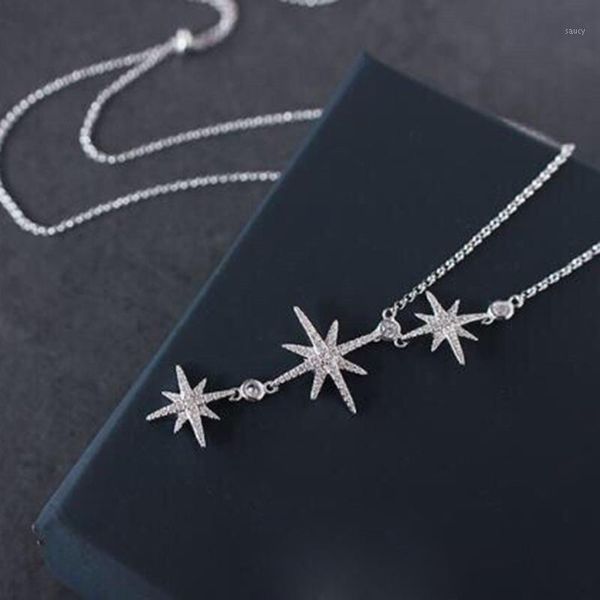 high fashion luxury sparkling zircon star necklace for women party wedding crystal gorgeous pendant chain fine jewelry bijoux1, Silver
high fashion luxury sparkling zircon star necklace for women party wedding crystal gorgeous pendant chain fine jewelry bijoux1, Silver