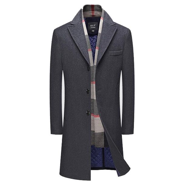 men's wool & blends single breasted jackets mens woolen overcoat detachable scarf coats long coat men fashion pea jacket, Black
men's wool & blends single breasted jackets mens woolen overcoat detachable scarf coats long coat men fashion pea jacket, Black