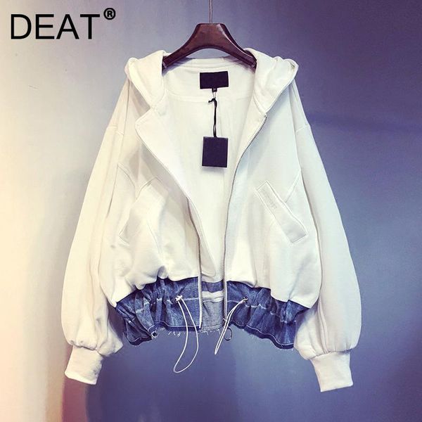 women's jackets deat woman jacket patchwork long sleeve zipper hooded collar wild loose drawstring casual style 2021 autumn fashion 15x, Black;brown
women's jackets deat woman jacket patchwork long sleeve zipper hooded collar wild loose drawstring casual style 2021 autumn fashion 15x, Black;brown