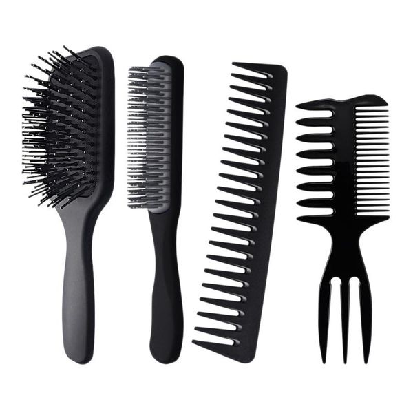 hair brushes 4pcs hairbrush set detangling brush and comb for curly with wide-toothed wet or dry, Silver
hair brushes 4pcs hairbrush set detangling brush and comb for curly with wide-toothed wet or dry, Silver