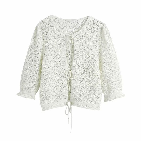 sweet women o neck bow lace blouse spring-autumn fashion ladies college style shirt female jacquard mesh knitted 210515, White
sweet women o neck bow lace blouse spring-autumn fashion ladies college style shirt female jacquard mesh knitted 210515, White