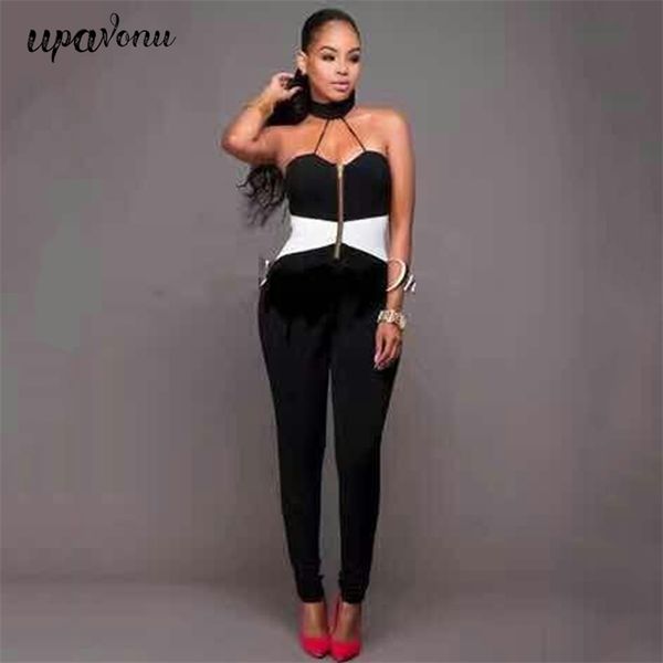 chic women's summer jumpsuit halter sleeveless bodycon pencil club night party 210524, Black;white
chic women's summer jumpsuit halter sleeveless bodycon pencil club night party 210524, Black;white