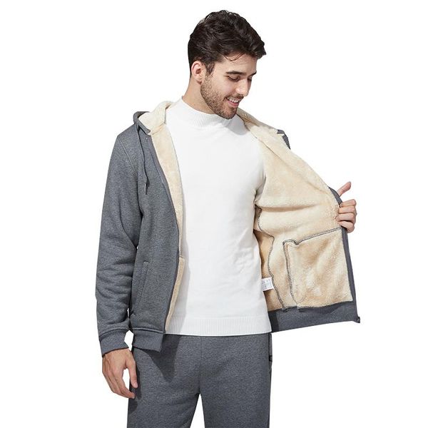 men's tracksuits men winter plus velvet sets mens lamb cashmere male fleece warm zipper casual soprts large size, Gray
men's tracksuits men winter plus velvet sets mens lamb cashmere male fleece warm zipper casual soprts large size, Gray