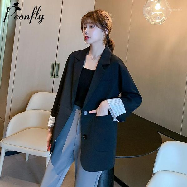 korean style women fashion solid blazer pocket single breasted 2021 spring office lady casual loose outwear women's suits & blazers, White;black
korean style women fashion solid blazer pocket single breasted 2021 spring office lady casual loose outwear women's suits & blazers, White;black