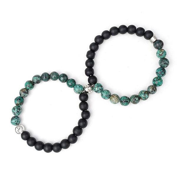 charm bracelets 2pcs beads couple natural rock stone magnet attractive yin yang symbol wristlets for women men jewelry gift, Golden;silver
charm bracelets 2pcs beads couple natural rock stone magnet attractive yin yang symbol wristlets for women men jewelry gift, Golden;silver