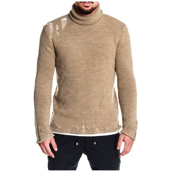 men's sweaters 2021 winter turtleneck solid hole brand knitted pullovers men casual male sweater autumn knitwear #t2g, White;black
men's sweaters 2021 winter turtleneck solid hole brand knitted pullovers men casual male sweater autumn knitwear #t2g, White;black