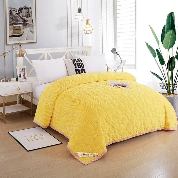 super soft warm blanket luxury three-layer thick quilting solid color bedspread coral fleece home throws bed cover winter blankets
super soft warm blanket luxury three-layer thick quilting solid color bedspread coral fleece home throws bed cover winter blankets