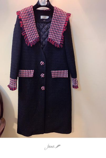 women's wool & blends overcoat mid long women s autumn and winter version thicker small high end over knee, Black
women's wool & blends overcoat mid long women s autumn and winter version thicker small high end over knee, Black