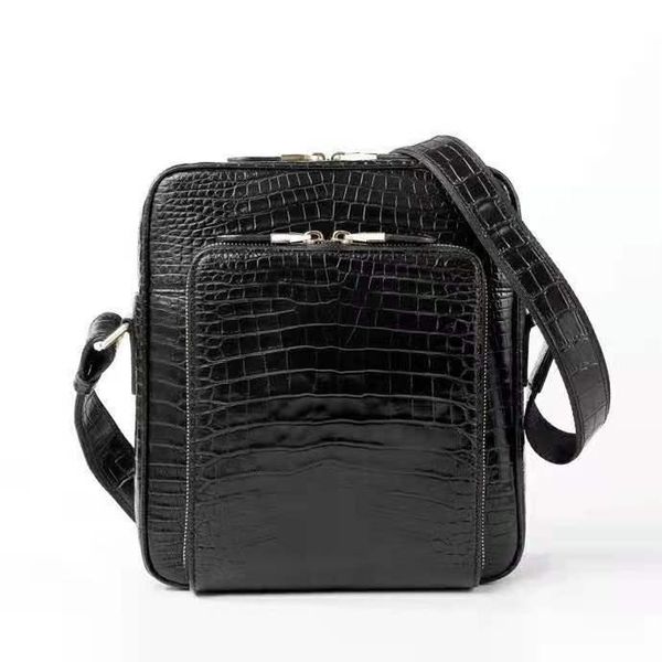 100% genuine crocodile leather men small size bag 2021 belly skin shoulder cross body black color zip briefcases
100% genuine crocodile leather men small size bag 2021 belly skin shoulder cross body black color zip briefcases