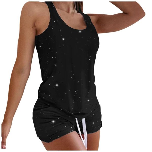 women's tracksuits fashion tracksuit korean style print round neck sleeveless short sets casual undershirt suit women jumpsuit romper, Gray
women's tracksuits fashion tracksuit korean style print round neck sleeveless short sets casual undershirt suit women jumpsuit romper, Gray