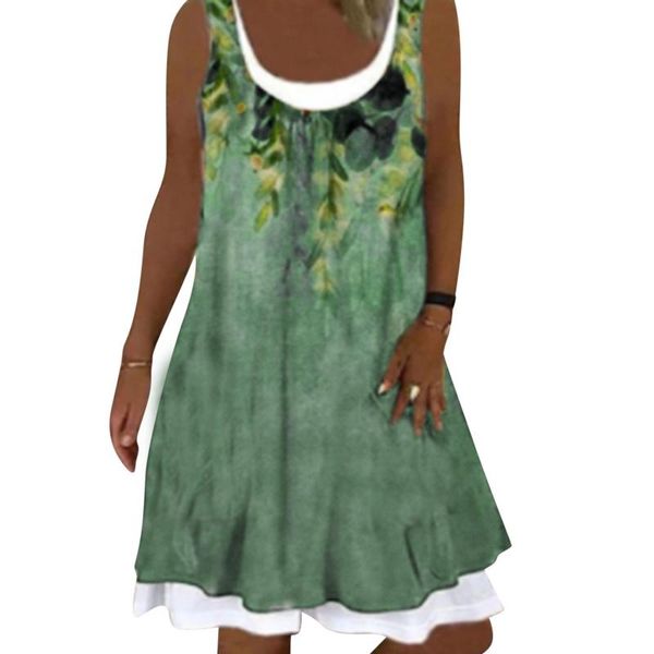 women's swimwear floral dress printing summer women casual sleeveless fake two pieces boho o-neck plus size dresses, White;black
women's swimwear floral dress printing summer women casual sleeveless fake two pieces boho o-neck plus size dresses, White;black