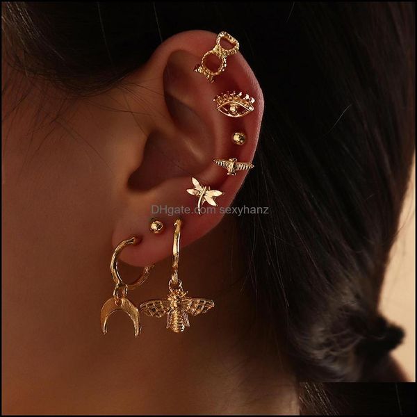 stud earrings jewelry s2358 fashion set animal earring dragonfly bee eye moon mtiple ear clip 8pcs/set drop delivery 2021 gukrq, Golden;silver
stud earrings jewelry s2358 fashion set animal earring dragonfly bee eye moon mtiple ear clip 8pcs/set drop delivery 2021 gukrq, Golden;silver